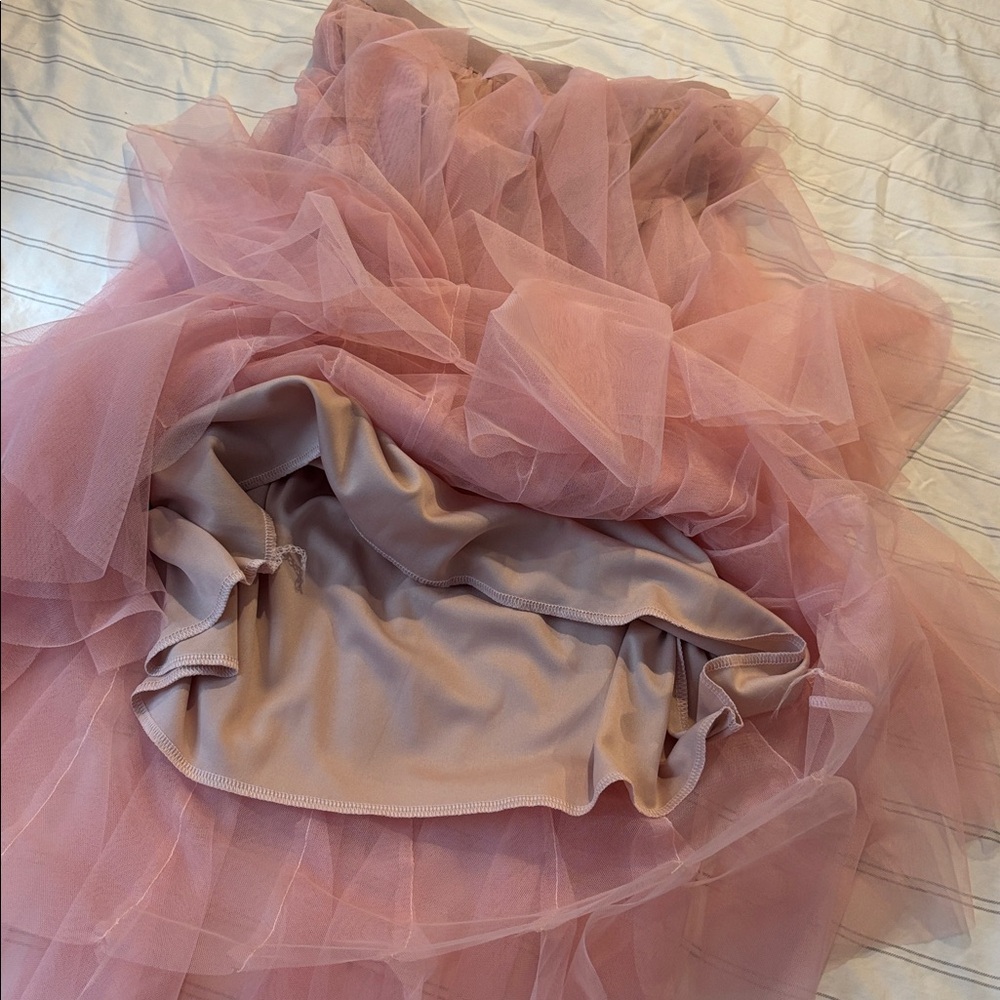 NWOT Pink Tulle Ruffle Skirt - Picture 5 of 7
